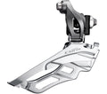 Shimano voorderailleur 3 x 8-speed claris fd-r2030 ø34,9 mm klem met adapter ø31,8 28,6 mm down-pull 63-66° hoek 46-52t - grijs