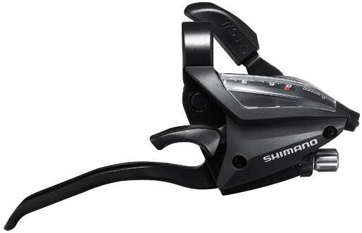Shimano versteller (rechts) met remhendel 8 speed st-ef500-4 - 4 vingers - zwart