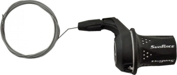 sunrace versteller twist rechts 5 speed shimano compatible zwart
