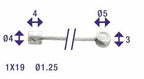 Elvedes schakel binnenkabel 2250mm rvs ø1,25mm n t-nippel