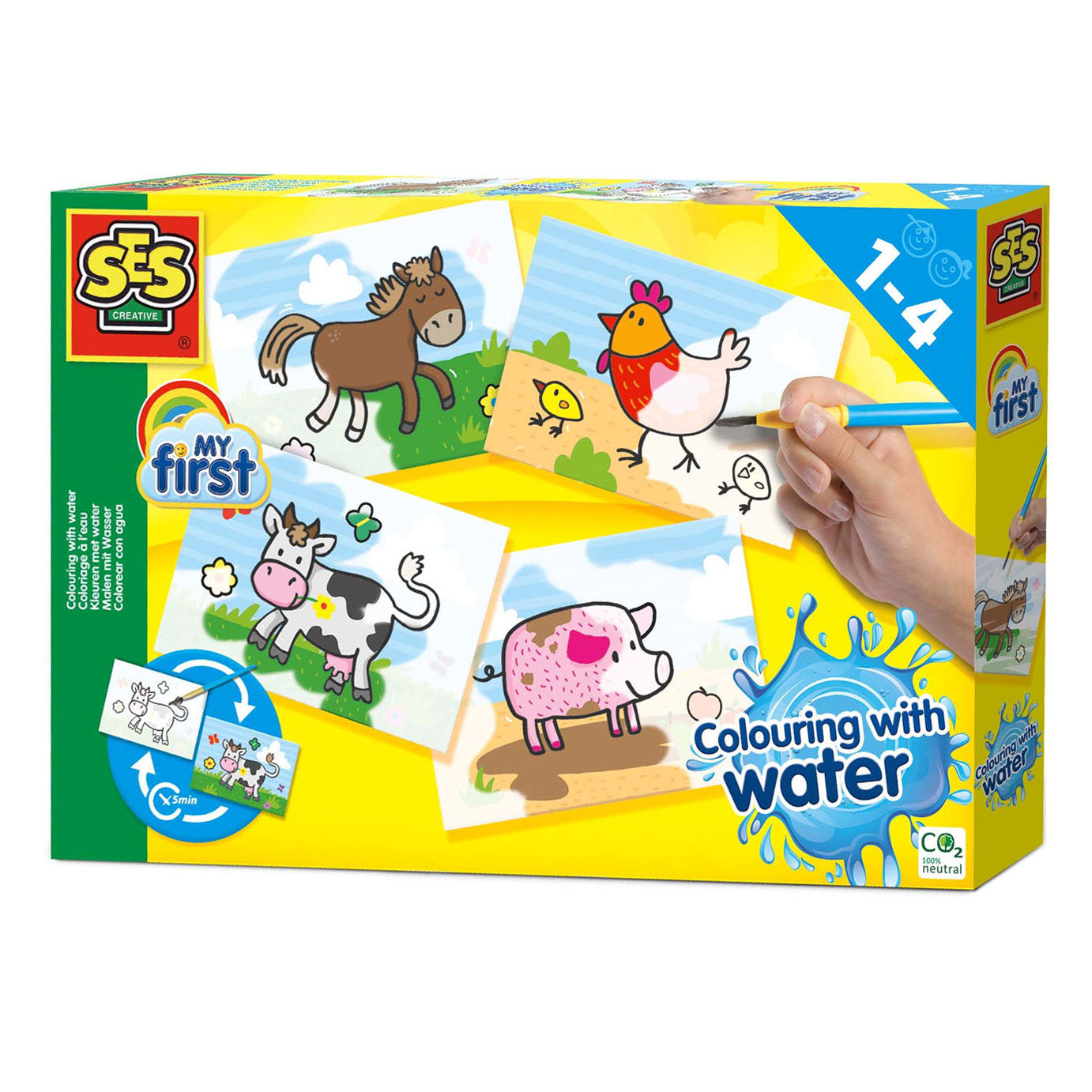 Ses creative ses my first kleuren met water - boerderij dieren