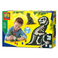 Ses gieten en schilderen - glow in the dark dino skelet