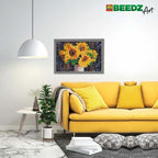 Ses beedz art: strijkkralen zonnebloemen | 2 stuks