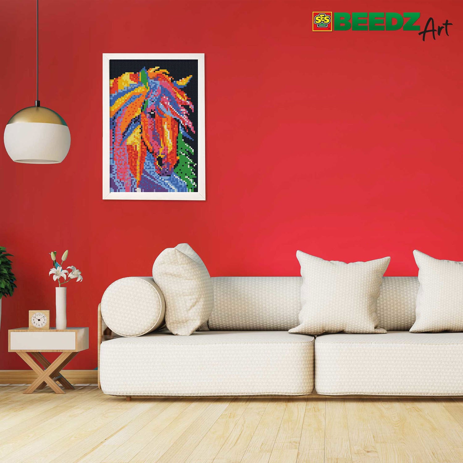 Ses beedz art: strijkkralen paard fantasie | 2 stuks