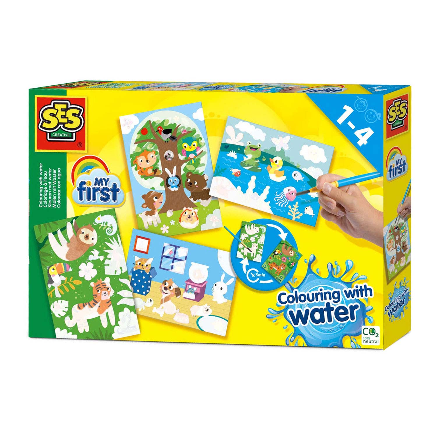Ses creative ses my first kleuren met water - verborgen dieren