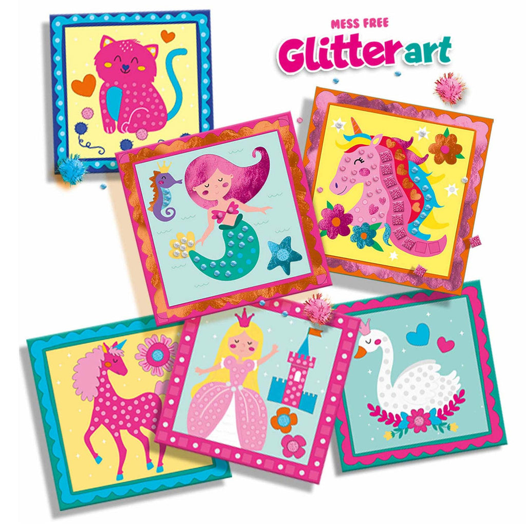 Ses knoeivrije glitter kunst zonder knoeien