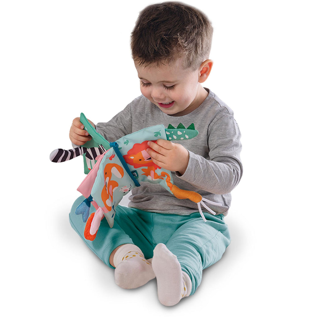 Ses creative ses tiny talents sensory soft dierenstaarten boek