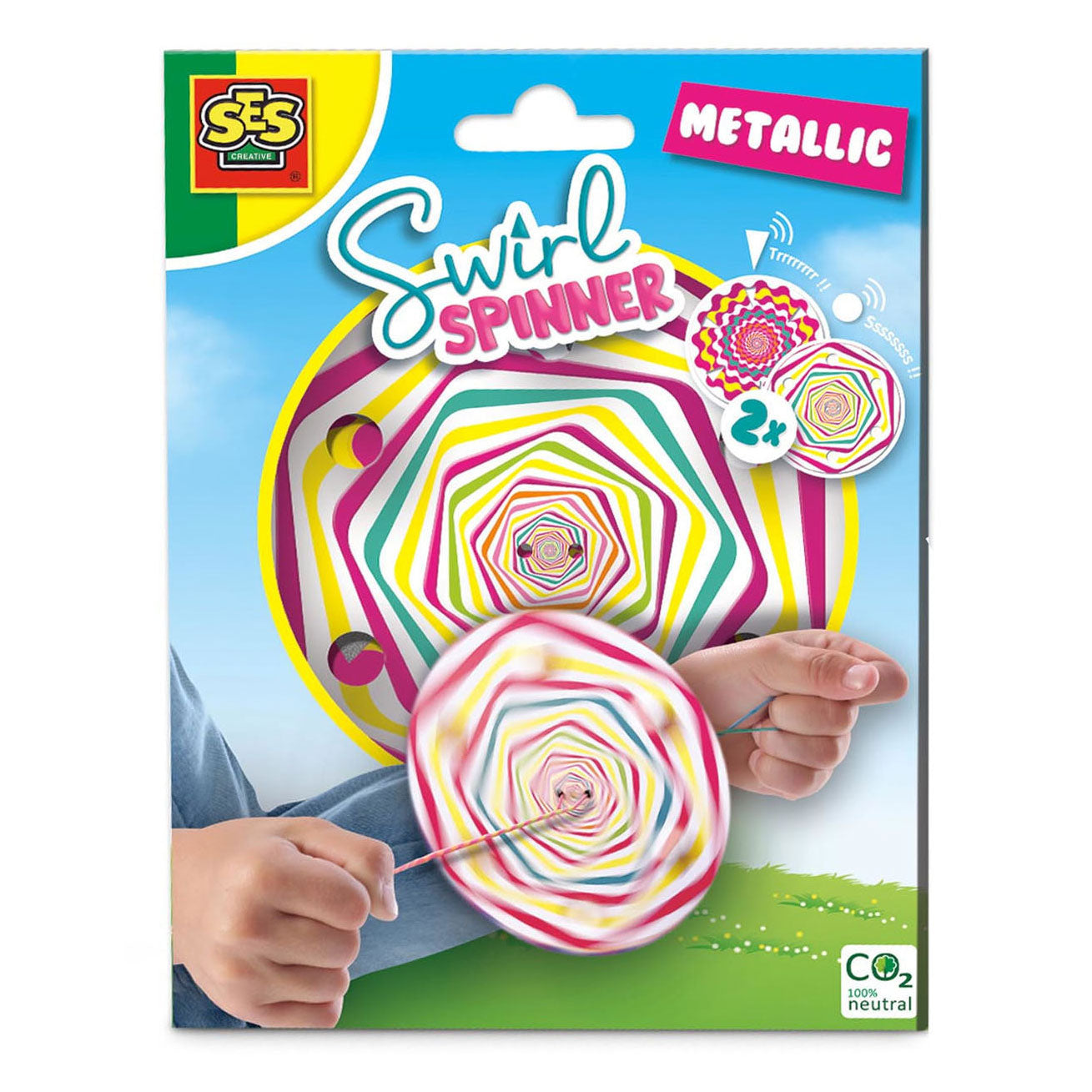 Ses swirl spinner - metallic 2 stuks
