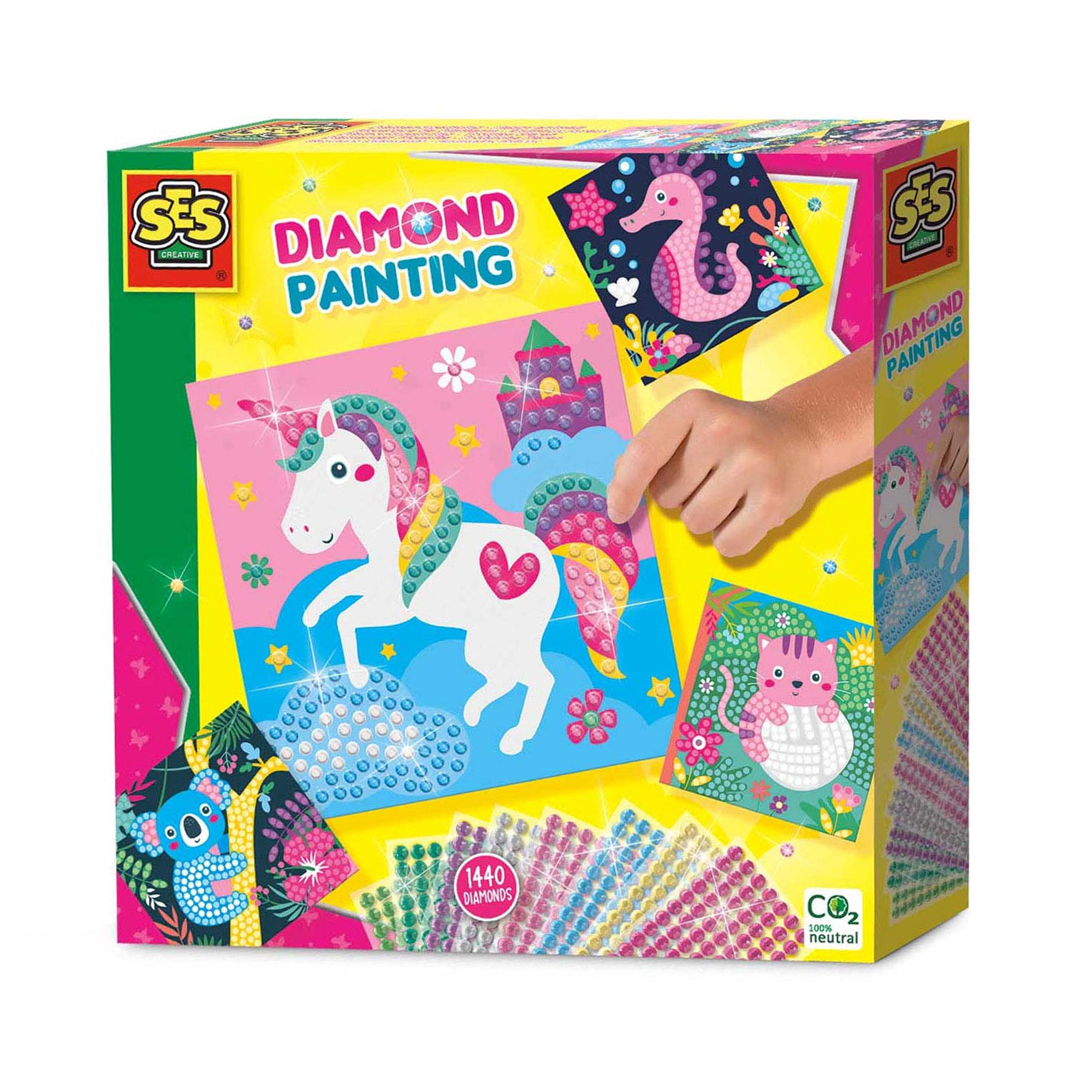 Ses diamond painting - vrolijke dieren