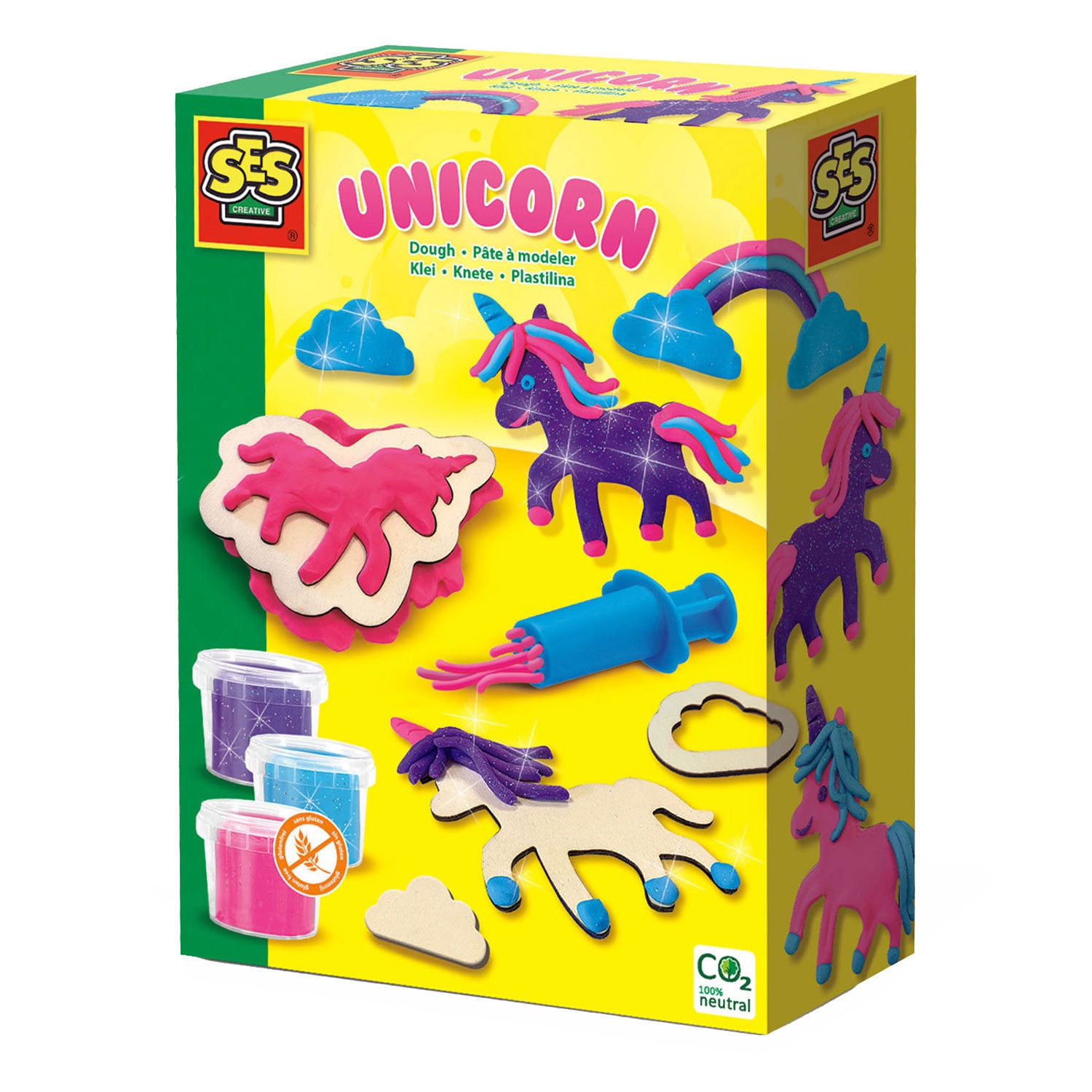 Ses klei - unicorns neon glitter