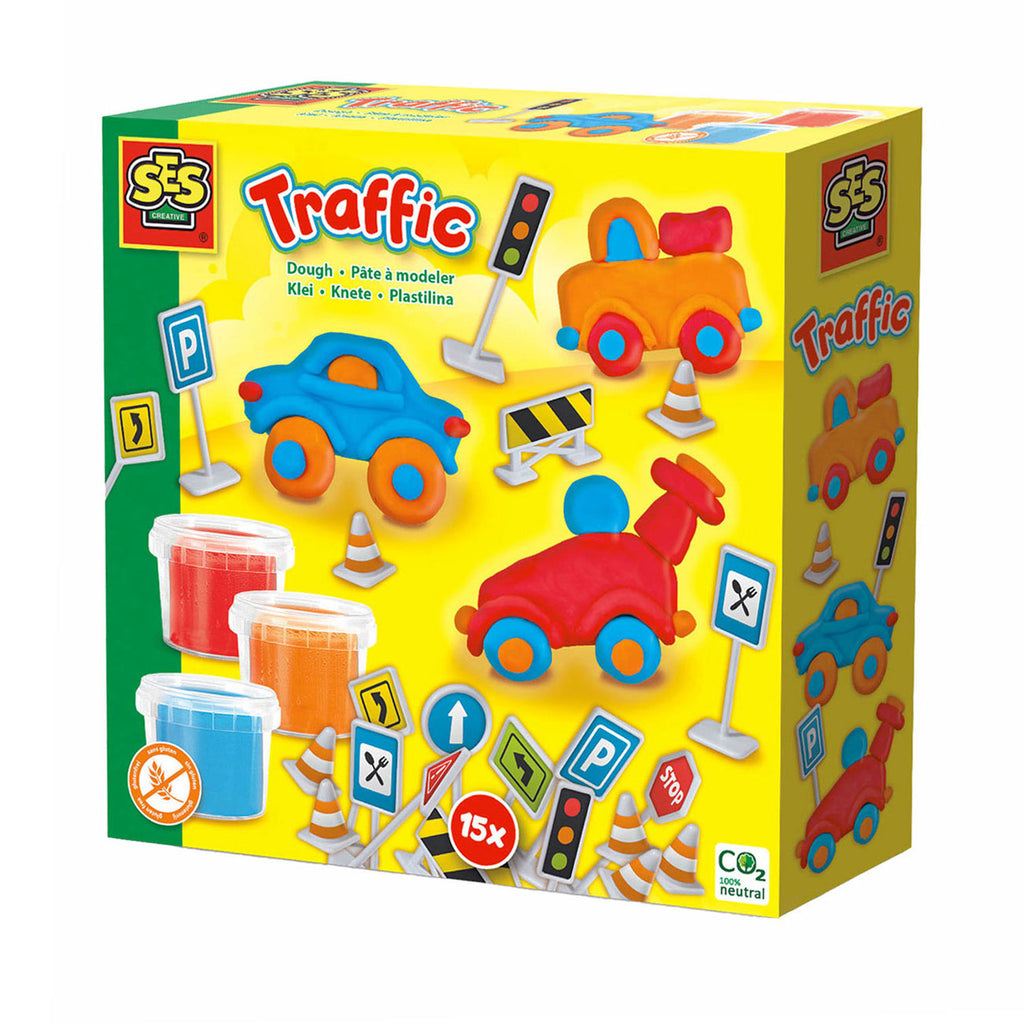 Ses creative ses klei verkeer - 3 kleipotjes