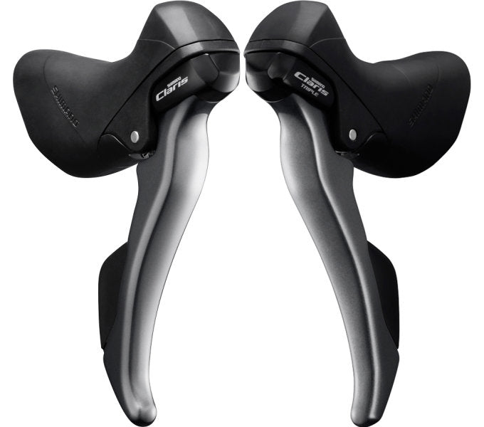 Shimano versteller- remhendelset 3 x 8 speed claris st-r2000 - grijs zwart