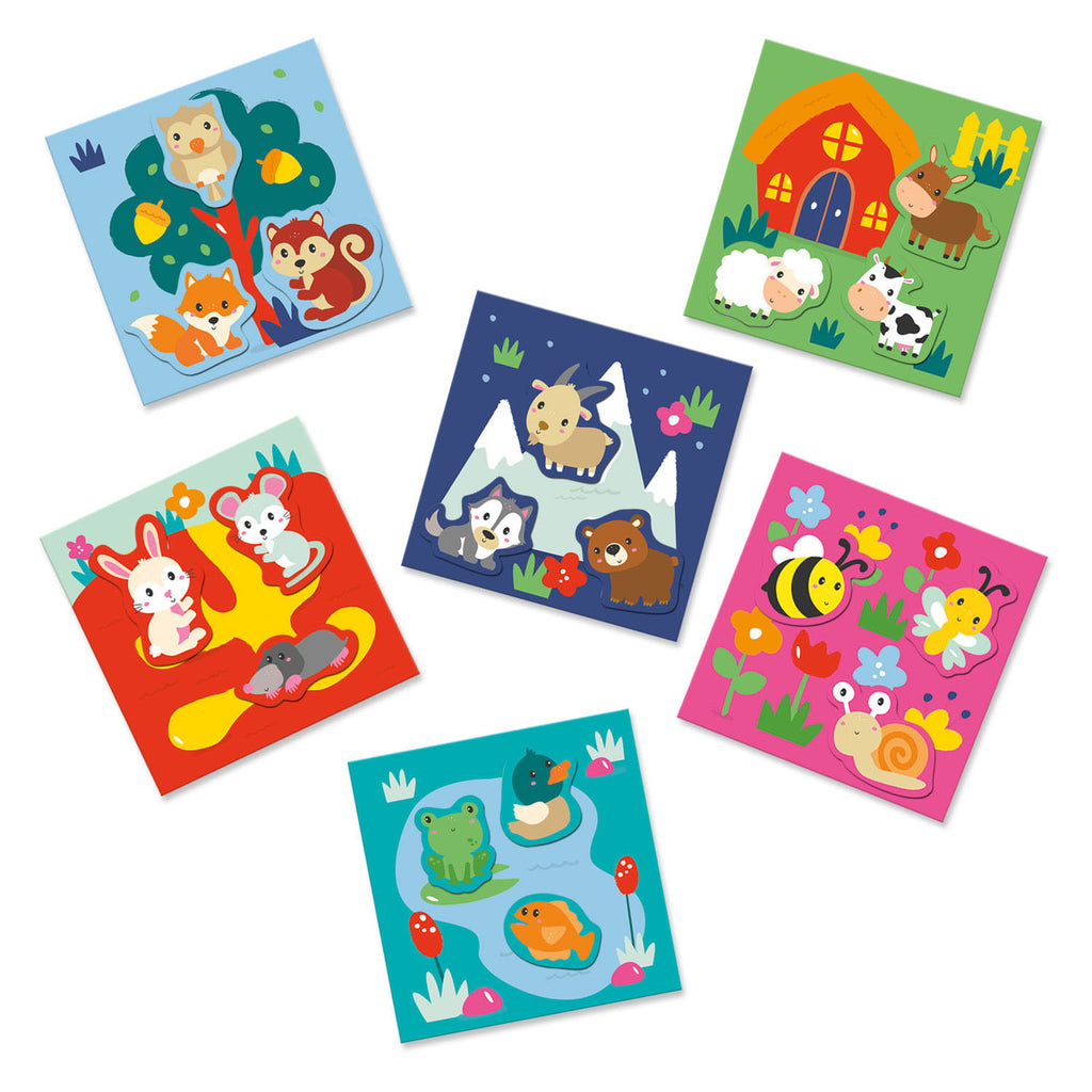 Ses creative ses my first my first - waar woon ik? dieren plakken
