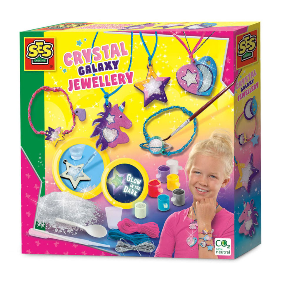 Ses kristal galaxy sieraden