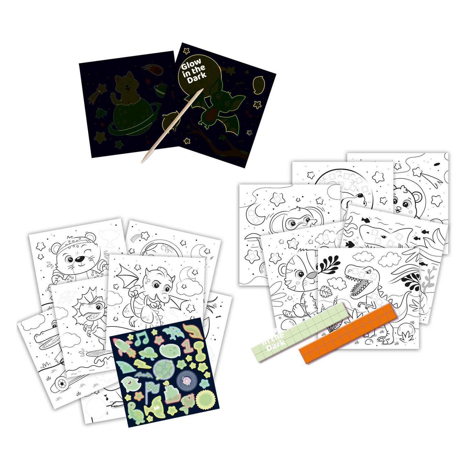 Ses doe kleurboek glow in the dark 3in1
