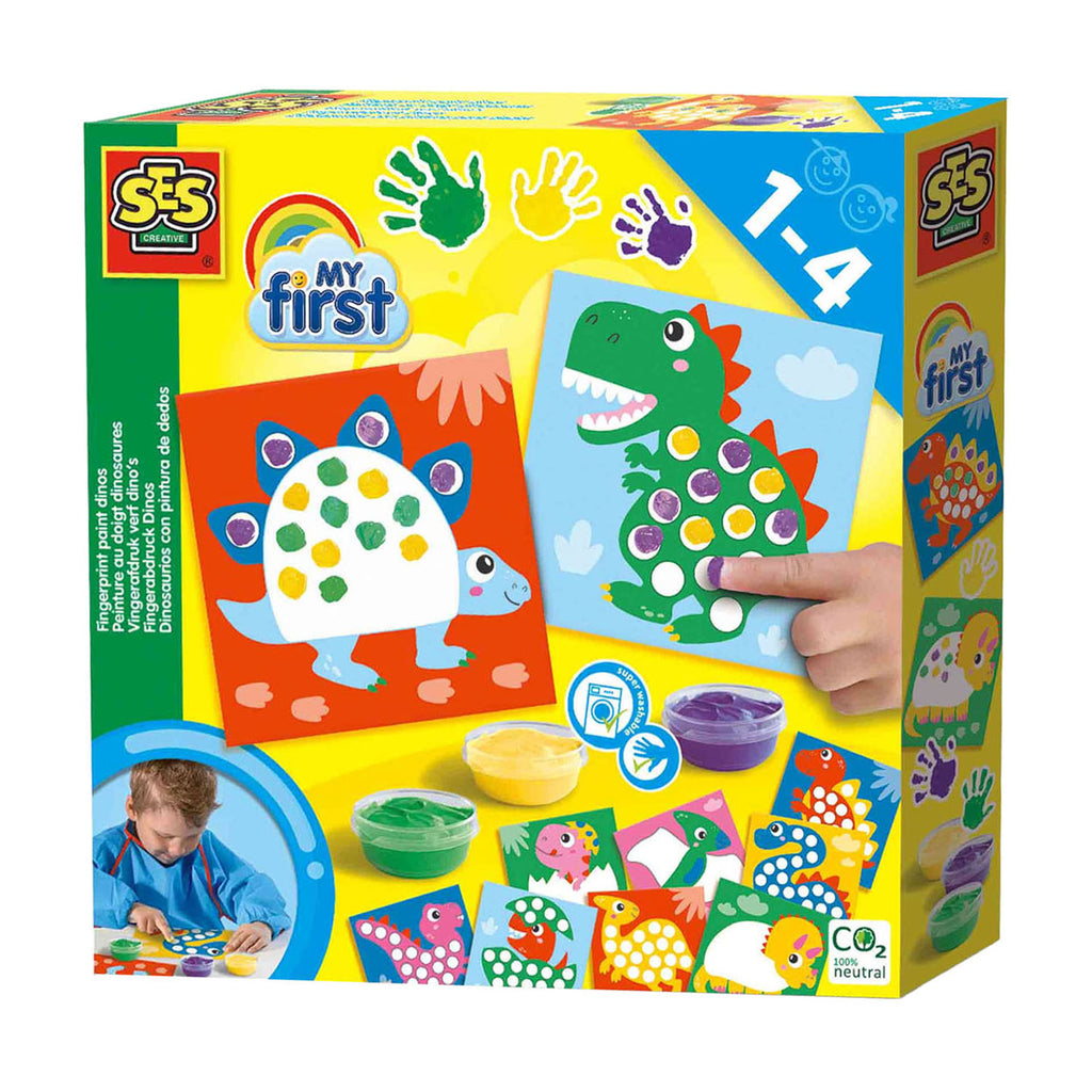 Ses my first - vingerafdruk verf dino's
