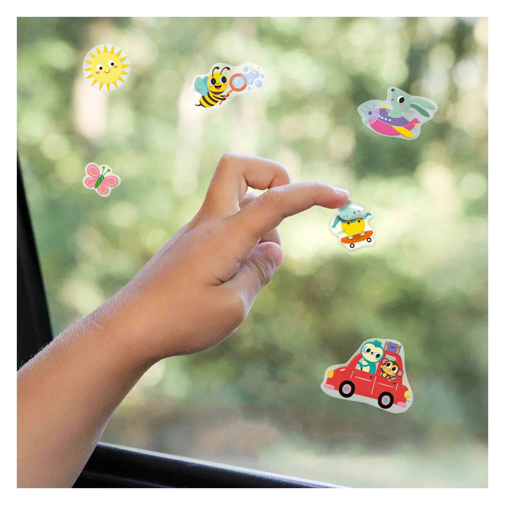 Ses raamstickers voertuigen | 6 stuks