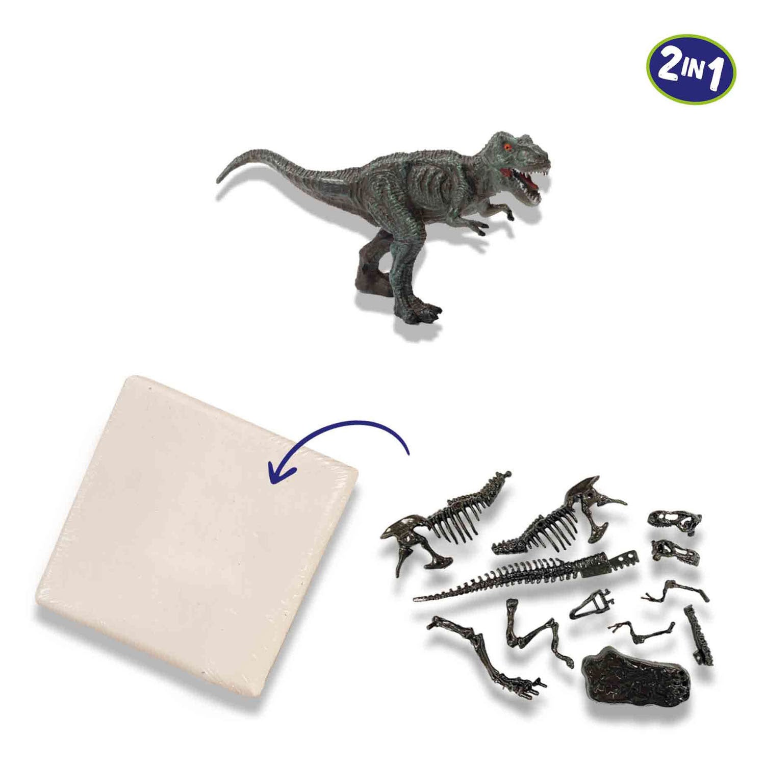 Ses explore dino en skelet opgraven 2in1 - t-rex