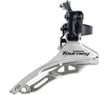 Shimano voorderailleur 3 x 6 7-speed tourney fd-ty300 down swing down pull - hoge klem 34,9 mm 42t (66-69°) - zwart zilver