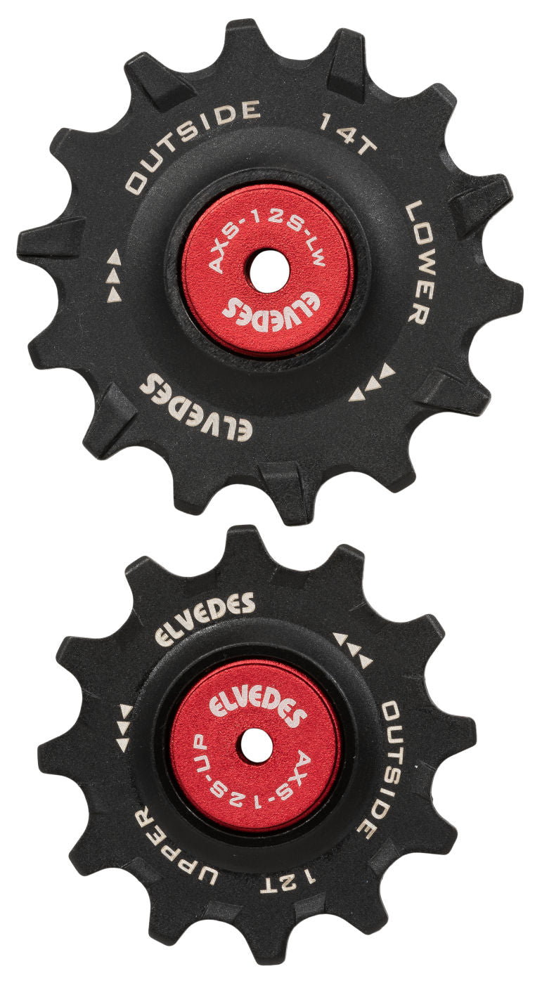 Elvedes set derailleurwieltjes 12T+14T keramisch