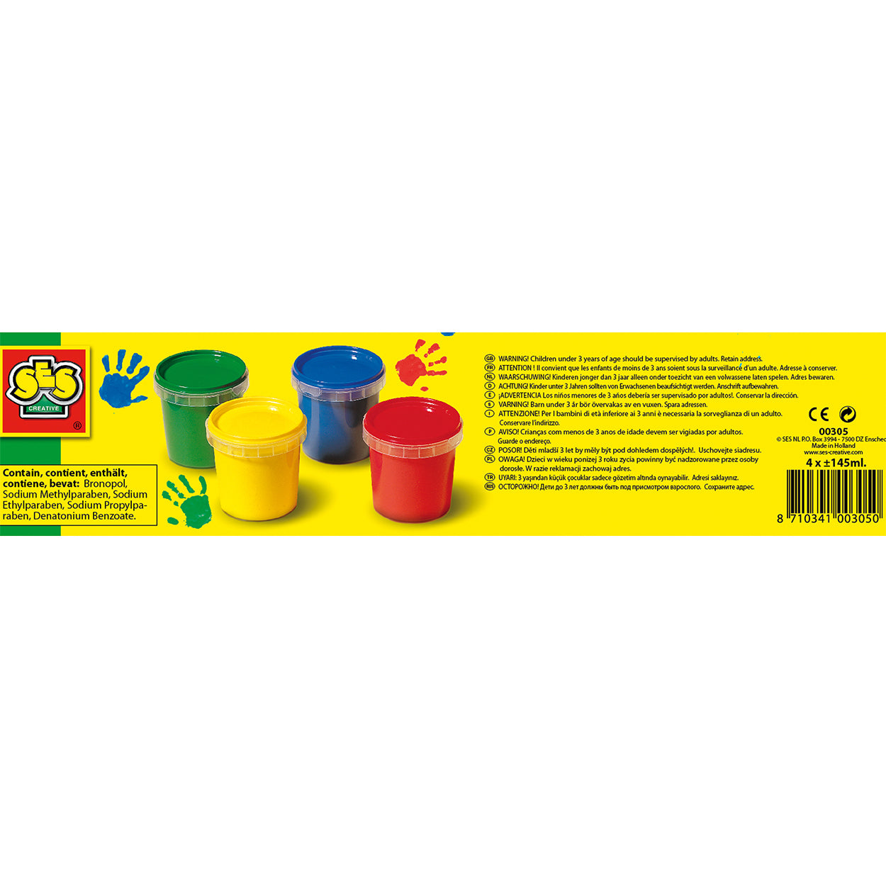 Ses vingerverf 4 kleuren a 150ml