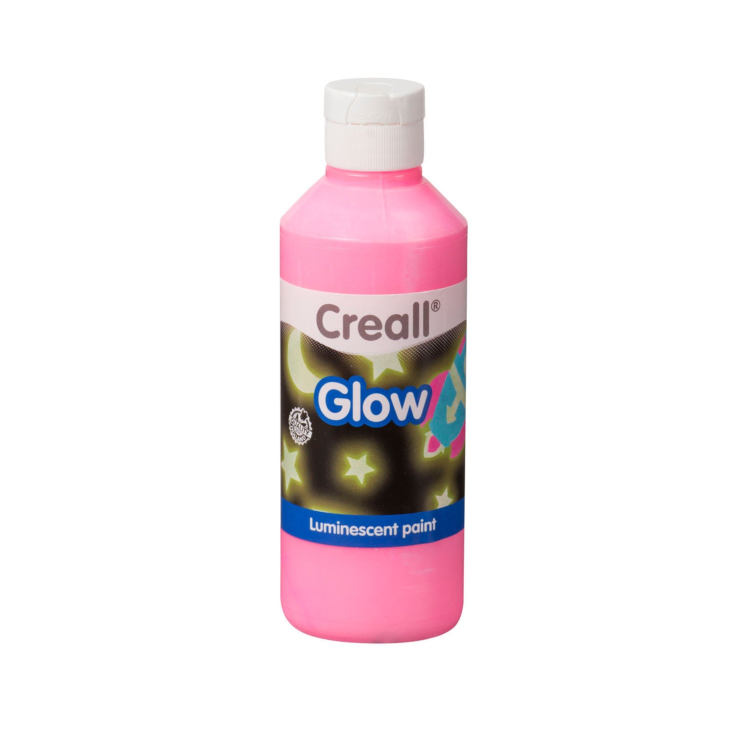 Creall glow in the dark verf roze 250ml