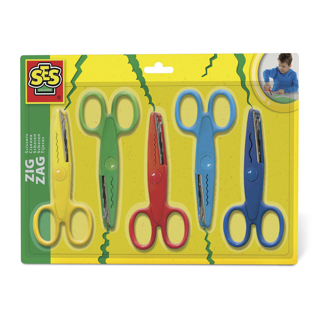 Ses zigzag scharen set a 5 stuks