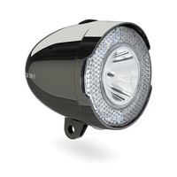 koplamp 706-B Retro 15 lux led batterij chroomzwart