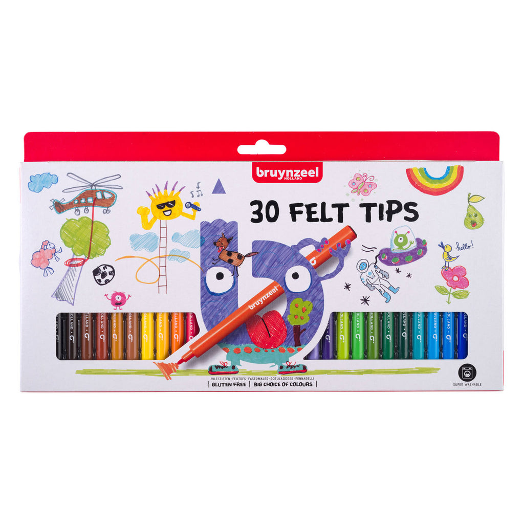 Bruynzeel viltstiften 30 felt tips