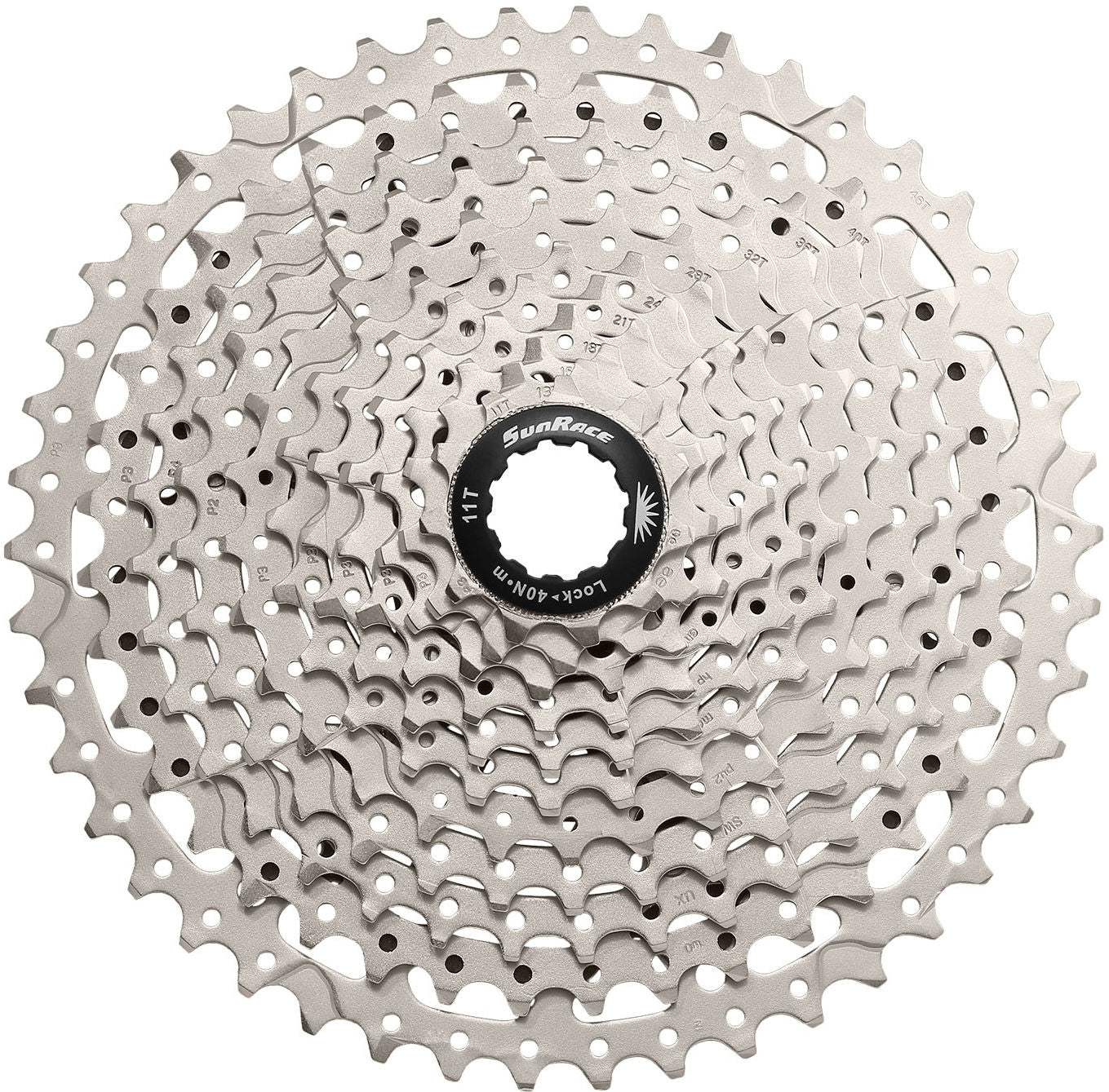 SunRace csms8 cassette 11 speed 11-46t. zilver in box