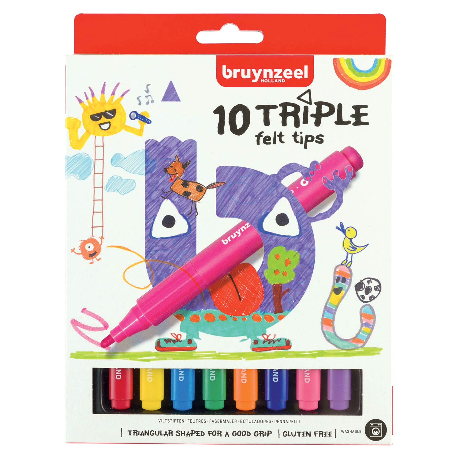 Bruynzeel • kids viltstiften triple set 10