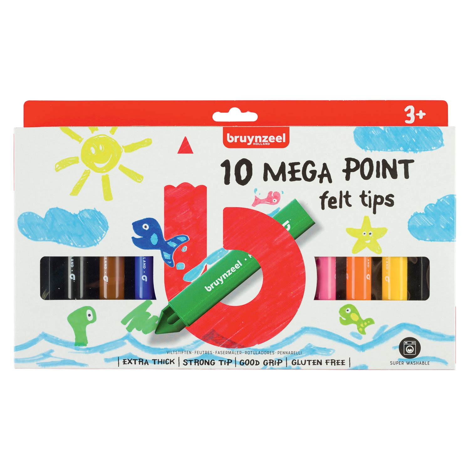 Bruynzeel mega point viltstiften 10 stuks