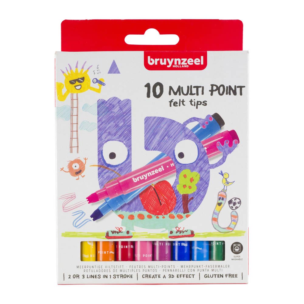 Bruynzeel multi point viltstiften 10 stuks
