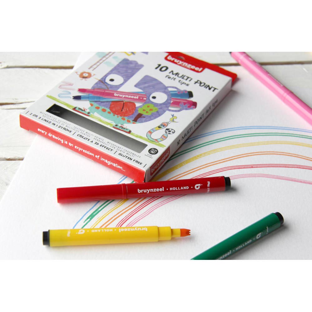 Bruynzeel multi point viltstiften 10 stuks