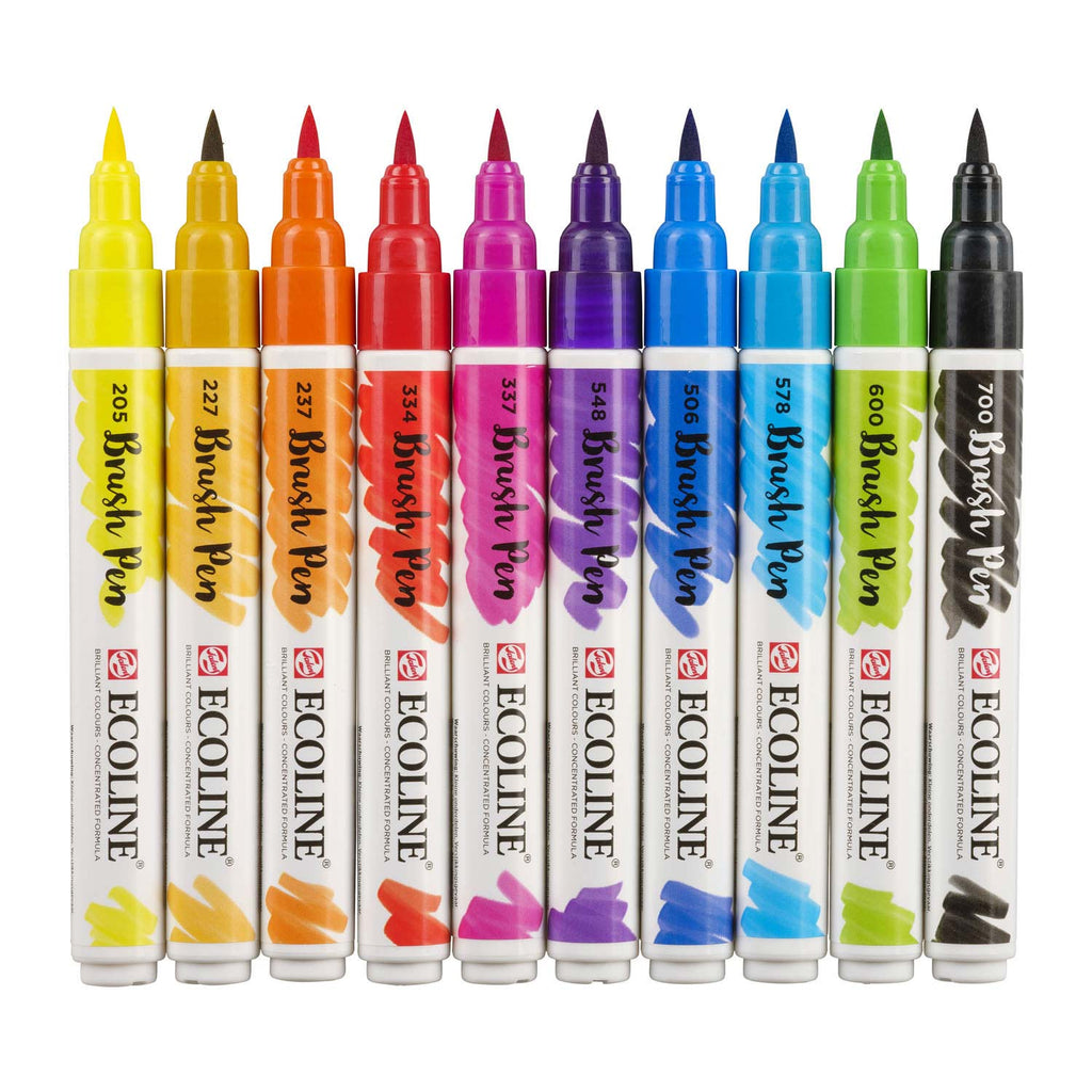 Ecoline talens brush pen, 10st.