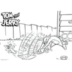 Tom Jerry Kleurplaten met Stencil en Stickervel