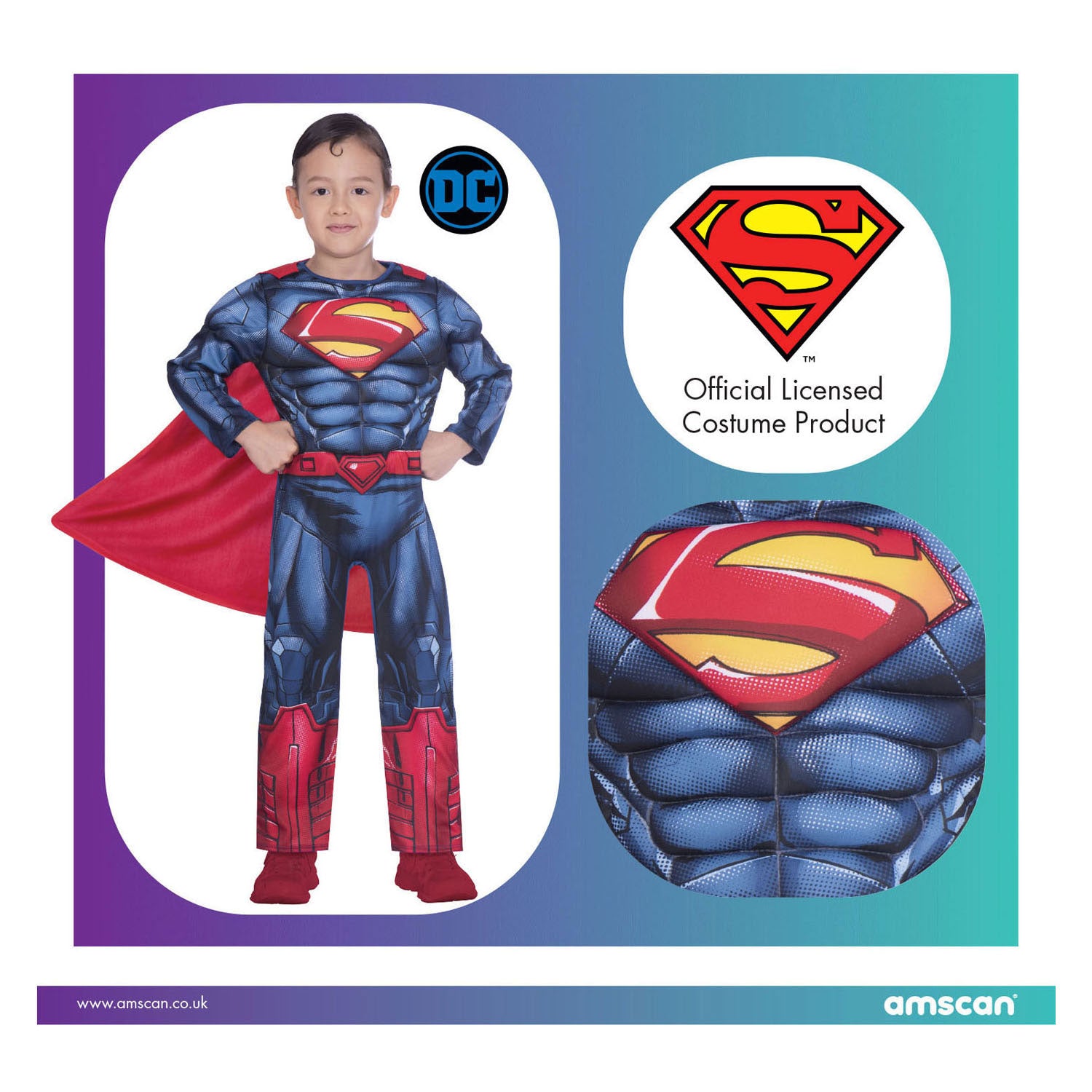 kinderkostuum superman classic, 6-8 jaar
