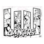 Tekenblok avengers met stickers en 3 krijtjes, 40 vellen