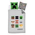 Dekbedovertrek minecraft microfiber, 140x200cm