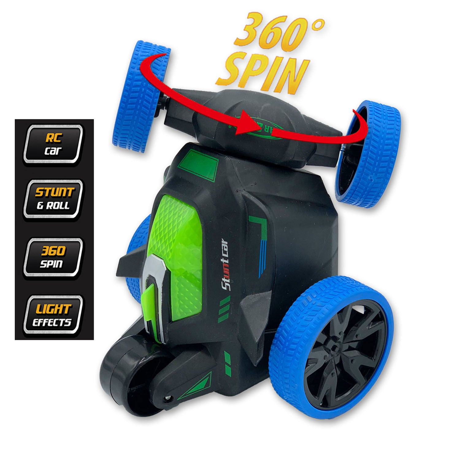 Gear2play rc stunt roll bestuurbare auto blauw