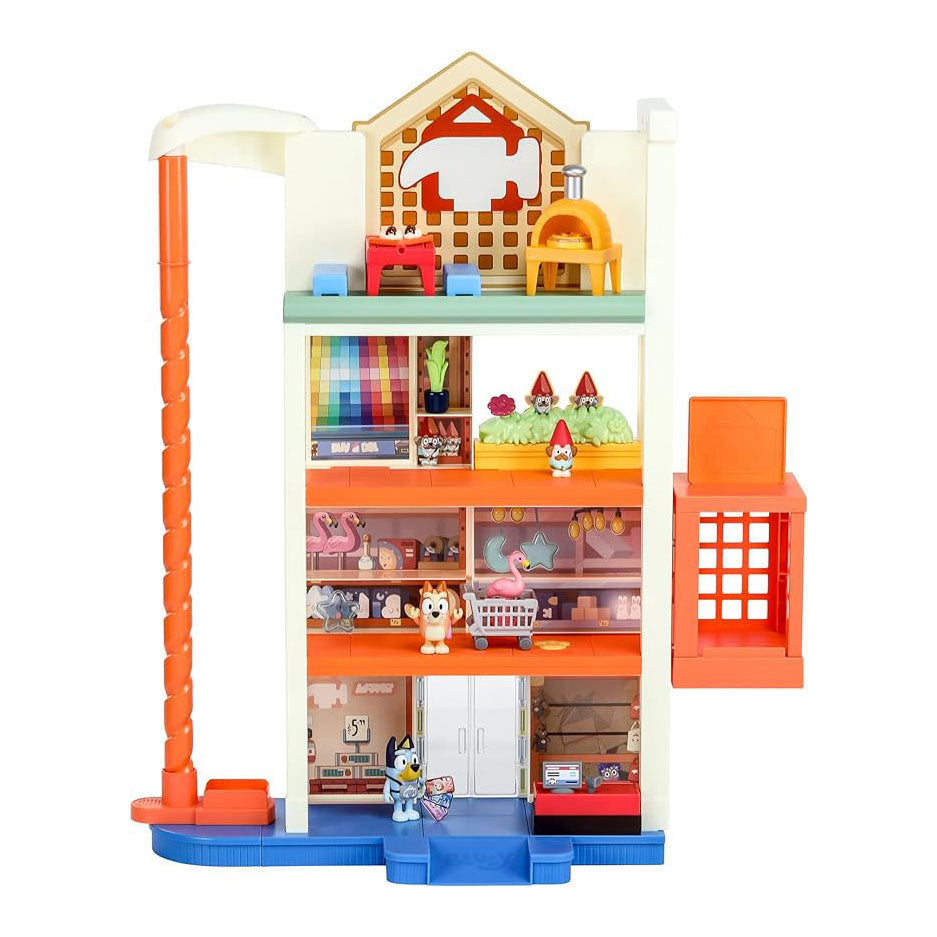 Moose toys bluey hammerbarn winkelcentrum speelset met licht en geluid