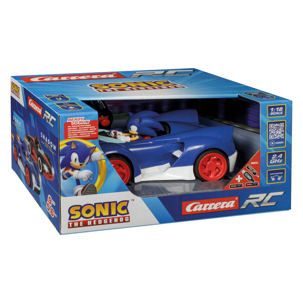 Carrera rc sonic team raceauto blauw zilver