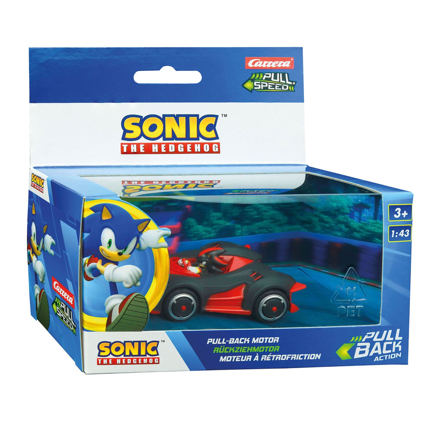 Carrera pull back auto team sonic racing - shadow dark reaper