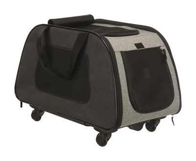 Trixie reismand trolley zwart lichtgrijs
