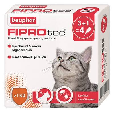 Beaphar Fiprotec kat tegen vlooien teken