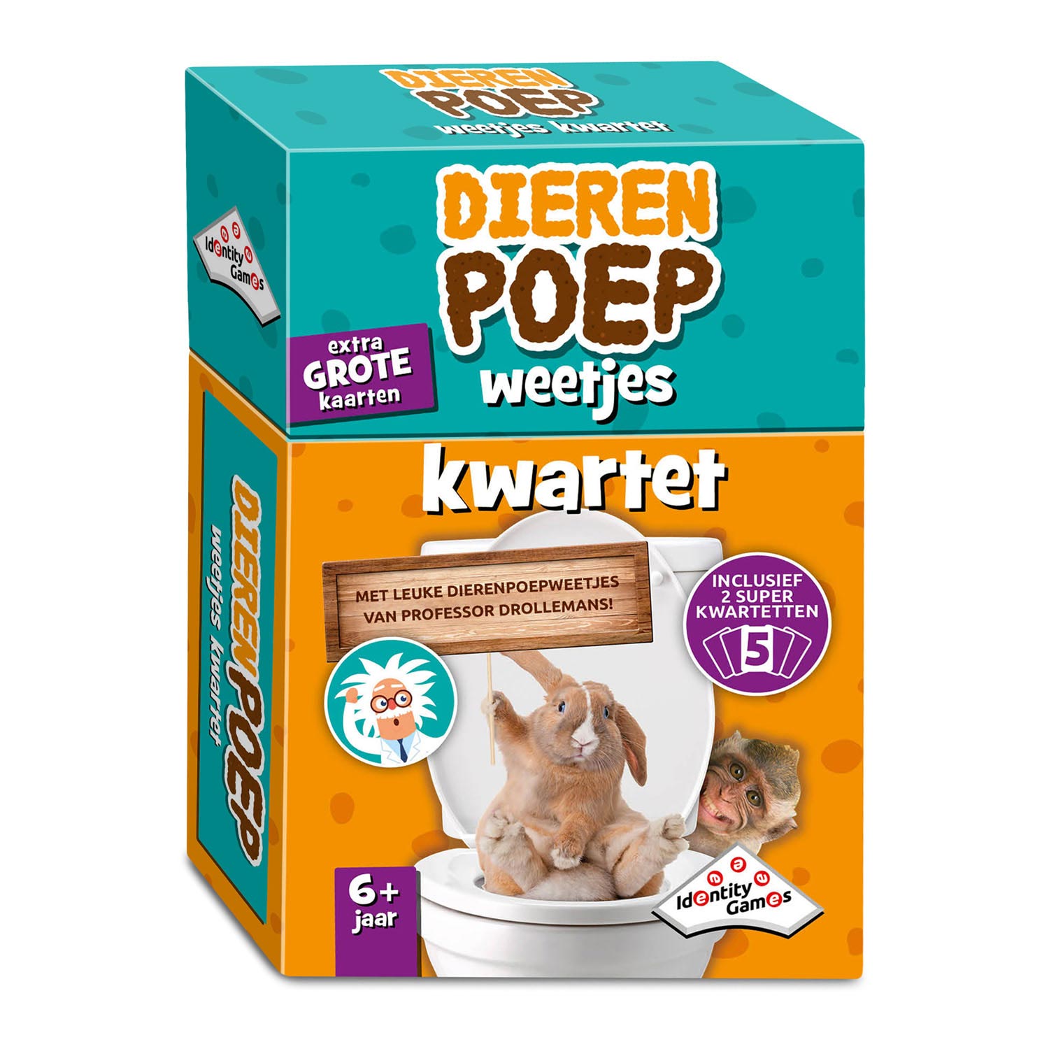Identity games dierenpoep kwartet extra grote kaarten