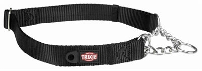 trixie halsband hond premium halfslip halsband zwart