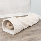 Trixie speeltunnel konijn cavia pluche beige