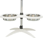 Trixie Voerstandaard hondenbar melamine rvs wit