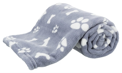 Trixie hondendeken kenny fleece bot pootjes blauw